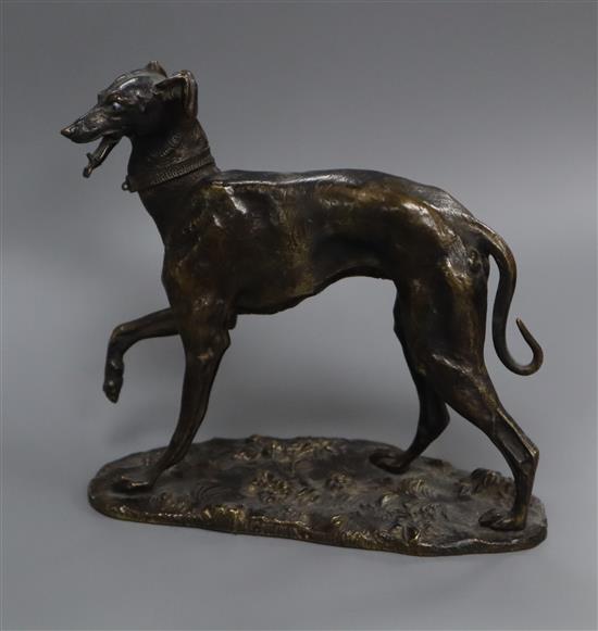 A Maison Alphonse Giroux bronze greyhound